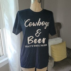 Cowboys & Beer Graphic T-Shirt
